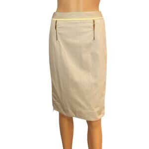 Etcetera Women’s Khaki Zipper Pencil Skirt Size 0